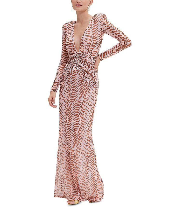 Shop Printed Long Sleeve Deep V Maxi Dress on Sale at BeyondStyle  Get 40%  Off Printed Long Sleeve Deep V Maxi Dress with Limited-Time Flash Deals,  Exclusive Discounts, and Special Offers.