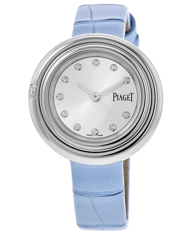PIAGET Piaget Possession Silver Diamond 29mm Dial Light Blue Leather Strap Women's Watch G0A43080 1