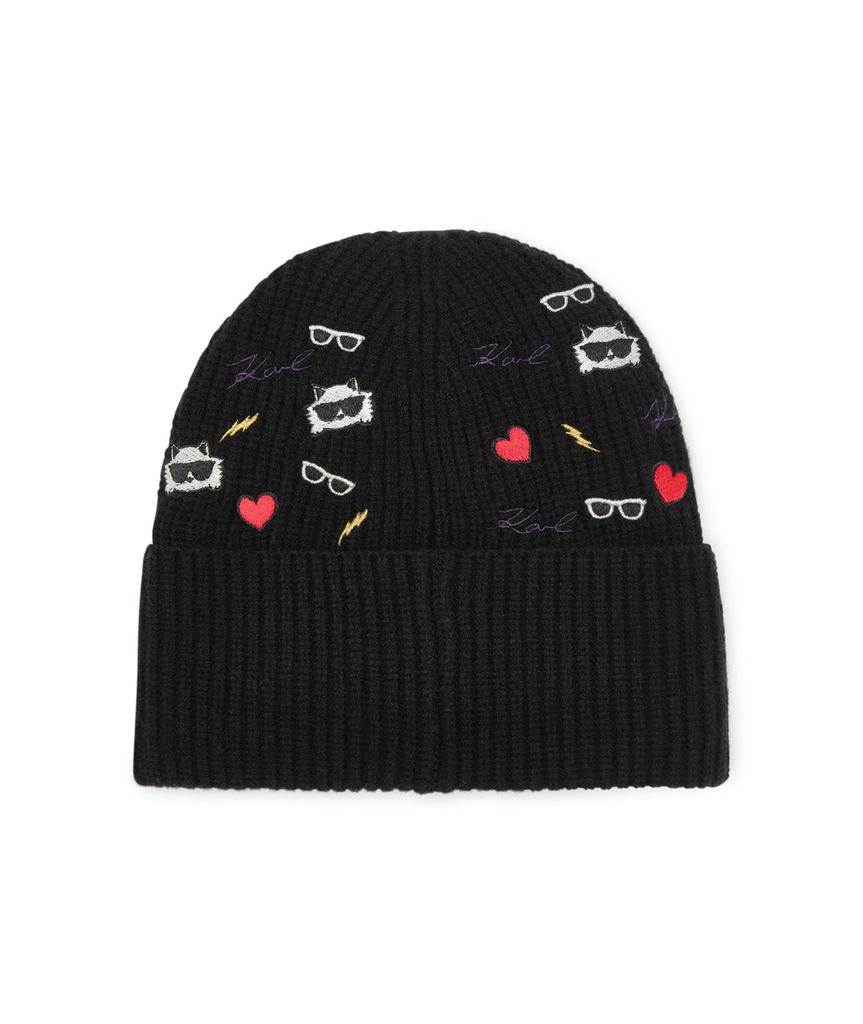 Karl Lagerfeld Paris CATE PINS EMBROIDERY BEANIE