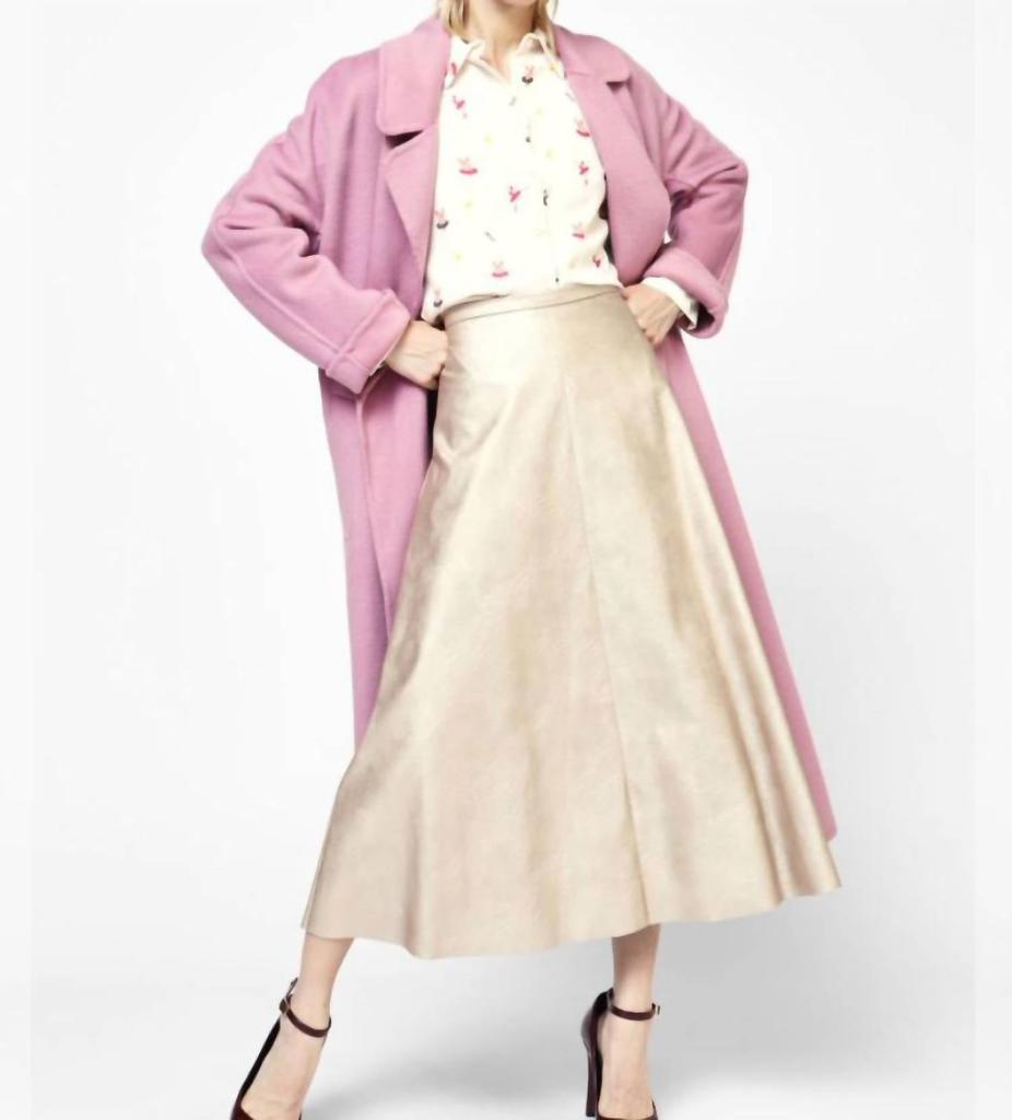 DIXIE Dixie - Faux Leather Midi Skirt