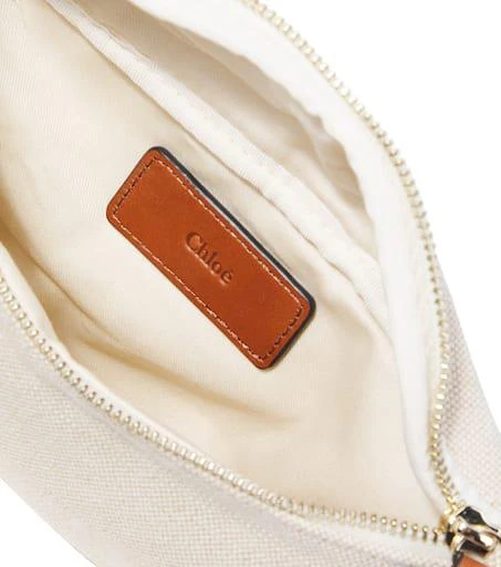 Chloé Logo jute and cotton-blend shoulder bag 2
