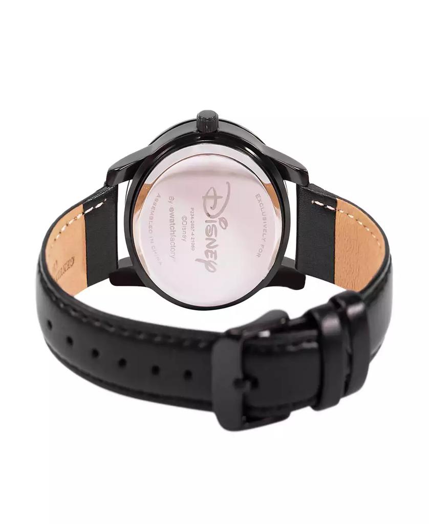 ewatchfactory Women's Disney Cruella Alloy Black Leather Strap Watch 38mm