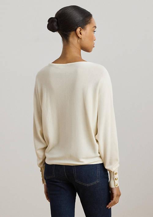 Ralph Lauren Ralph Lauren Petite Cotton Blend Dolman Sleeve Sweater