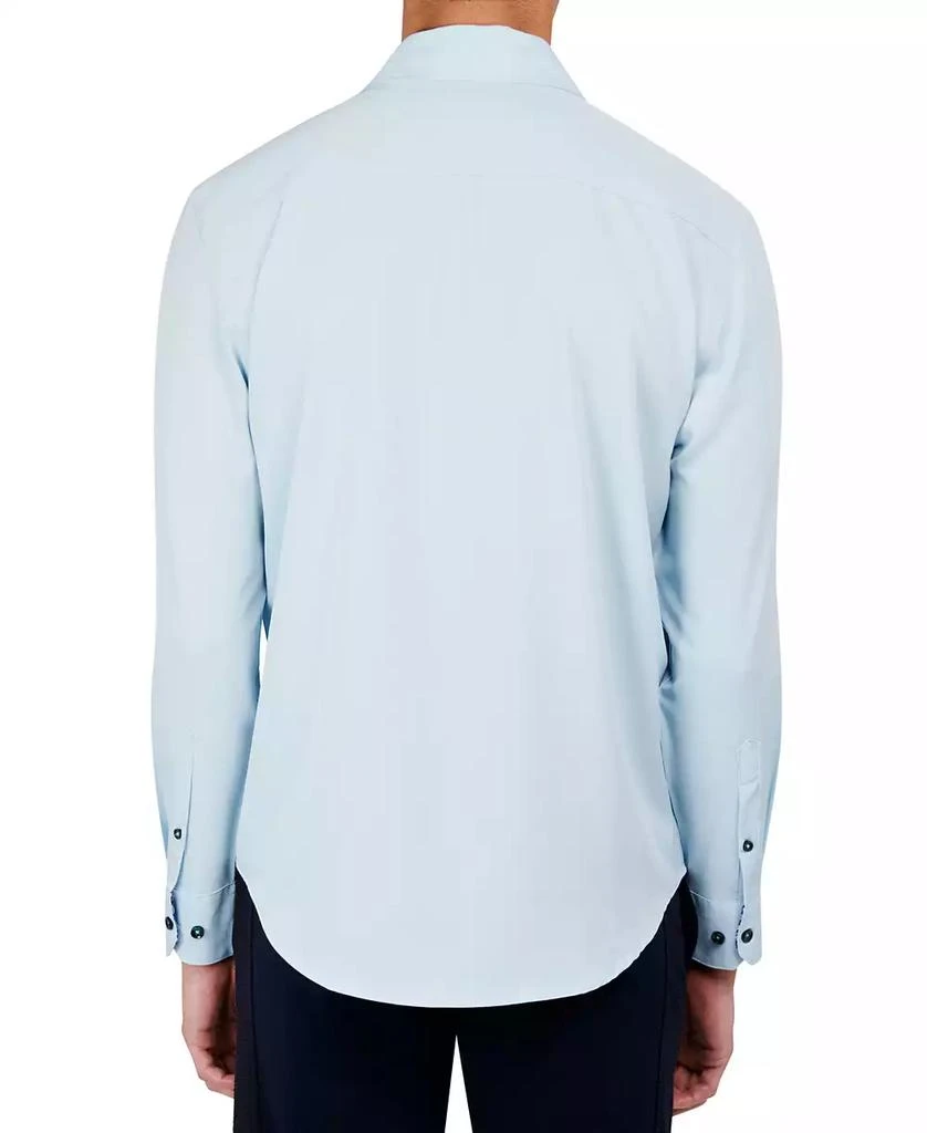 Society of Threads Men's Regular Fit Non-Iron Performance Stretch Solid Button-Down Shirt 2