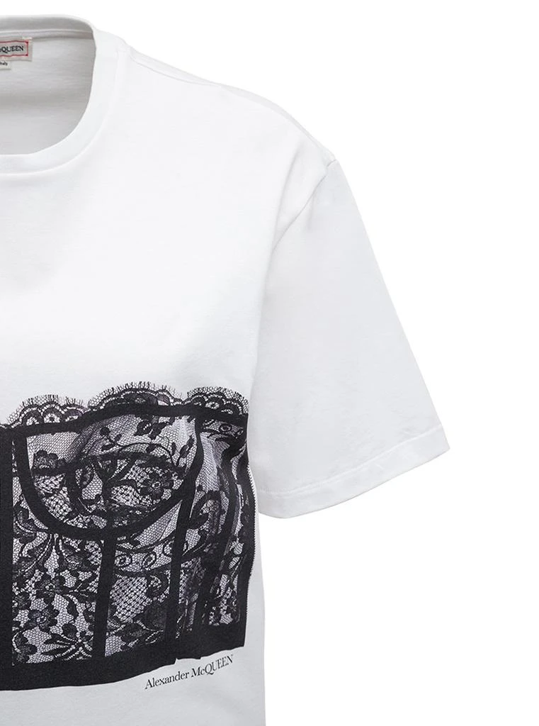 Alexander McQueen Alexander McQueen Lace Corset Crewneck T-Shirt 3