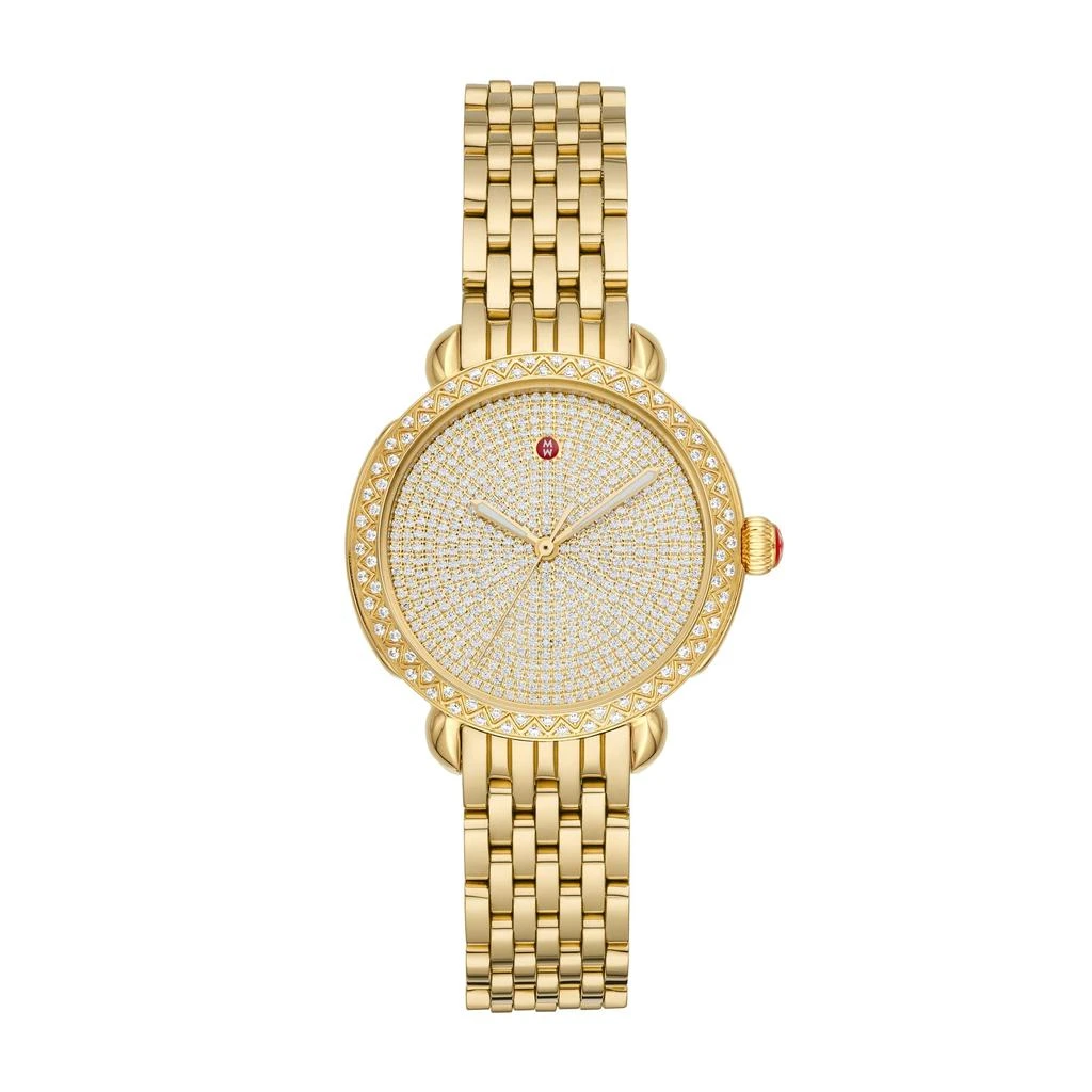 Michele Women's Sidney Three-Hand, 18K Gold-Plated Stainless Steel Watch 1