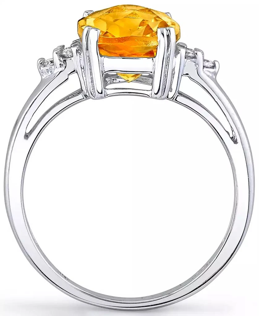 Macy's Citrine (2-3/4 ct. t.w.) & Diamond (1/20 ct. t.w.) Ring in Sterling Silver 2