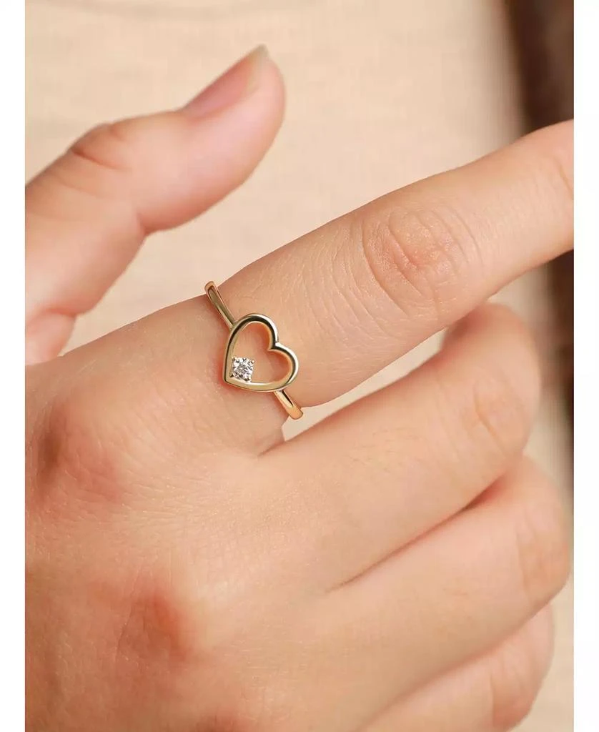 DEVATA Open Heart Ring in 14K Gold, Size 8, approx. 1.9 grams. 3