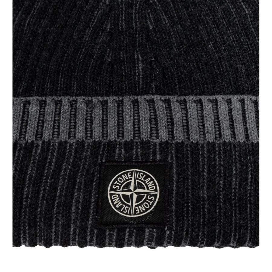 Stone Island Logo-Patch Virgin-Wool Beanie 3