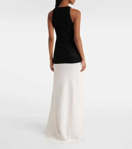 Staud Gabrielle beaded crêpe gown 3