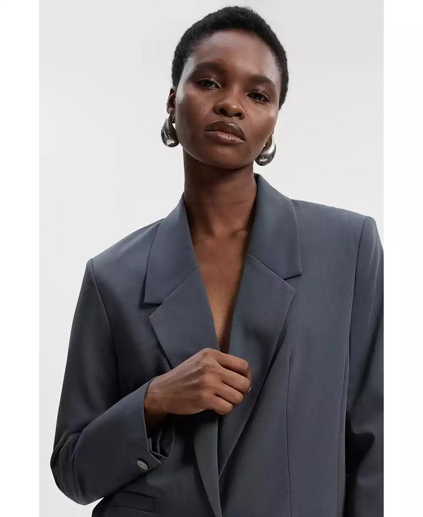 KAREN MILLEN Women's Twill Oversized Blazer