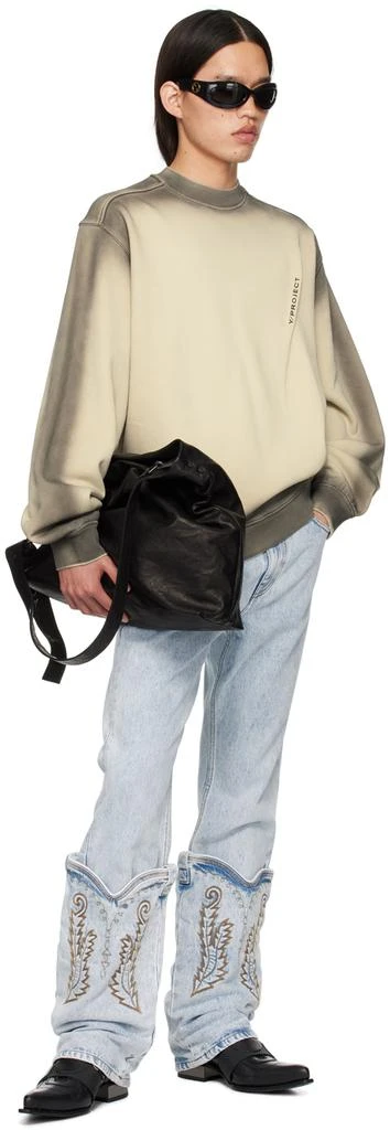 YOHJI YAMAMOTO Black Washed Horse Leather 2Way Bag 4