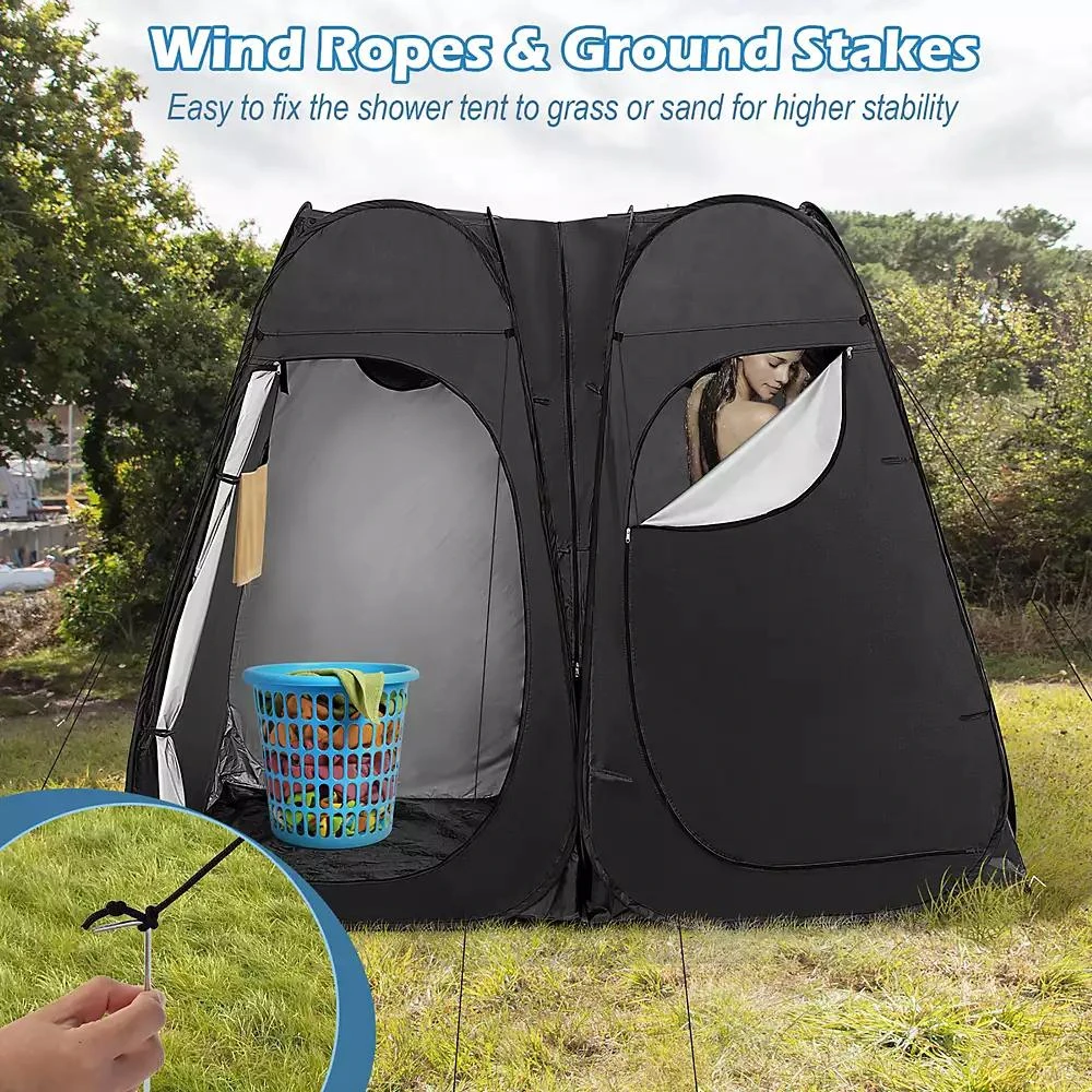 Costway Outdoor 7.5FT Portable Pop Up Shower Privacy Tent Dressing Changing Room Camping 3