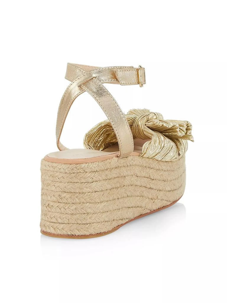 Loeffler Randall Gaby Pleated Bow Espadrille Sandals 3