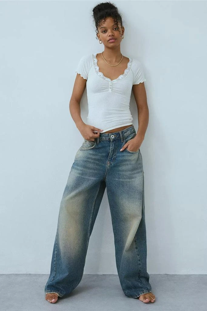 Out From Under Out From Under Diana Layering Lace-Trim Henley Tee 2
