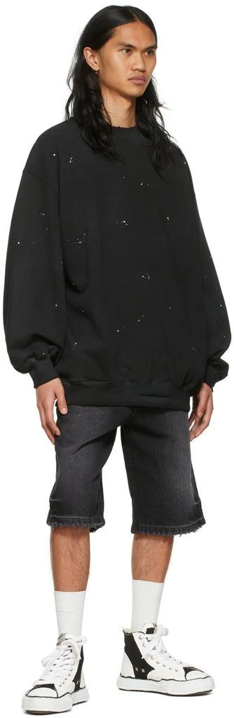 We11done Black Cotton Sweatshirt 4