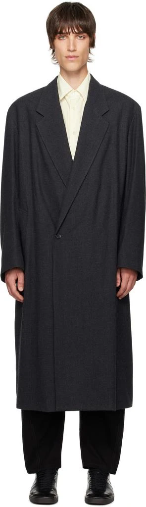 Lemaire Gray Maxi Double Breasted Coat 1