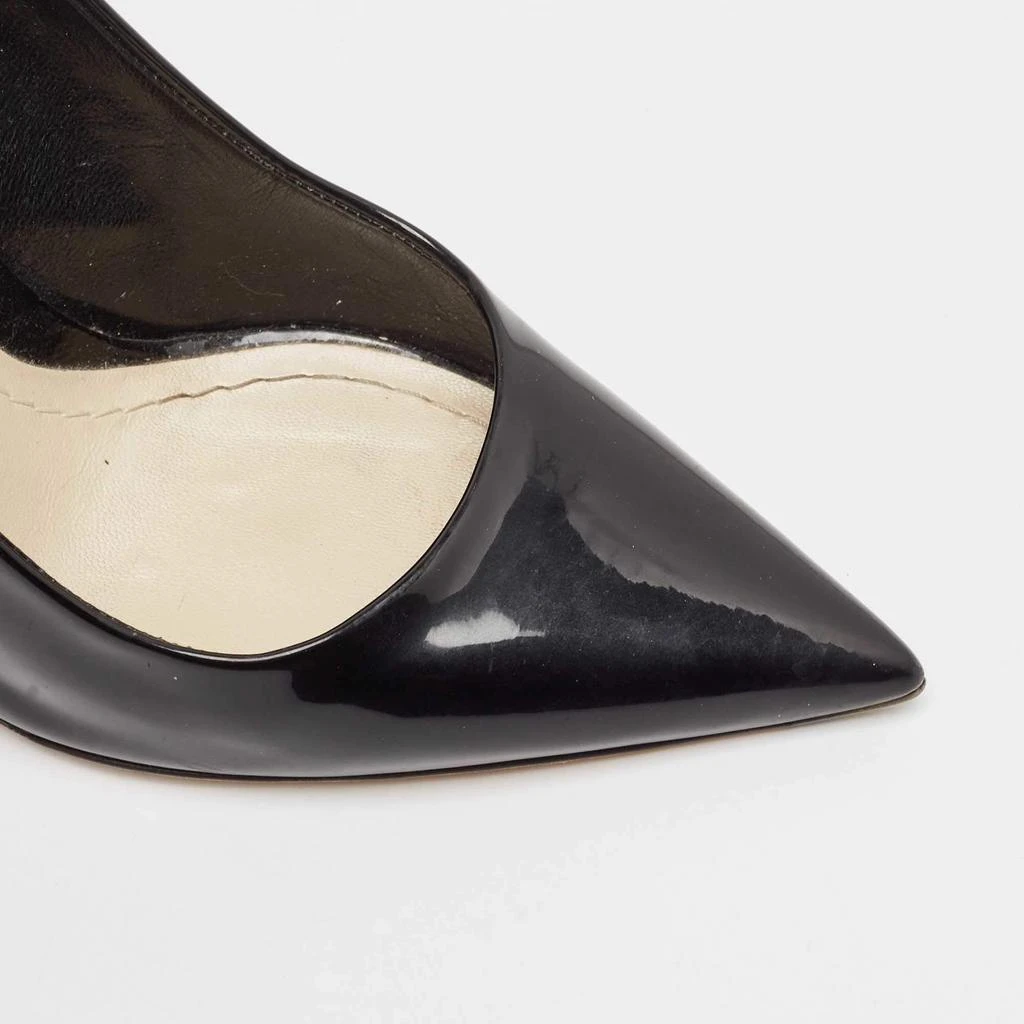 Dior Dior Black Patent Leather Optique Wedge Pumps Size 38 7