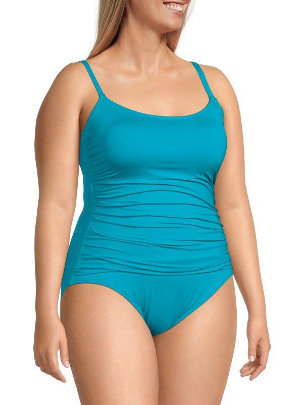 La Blanca Plus Ruched One Piece Swimsuit 1