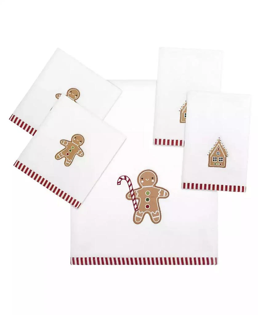 Avanti Gingerbread Man Cotton Bath Towel Set, 52" x 27" 5