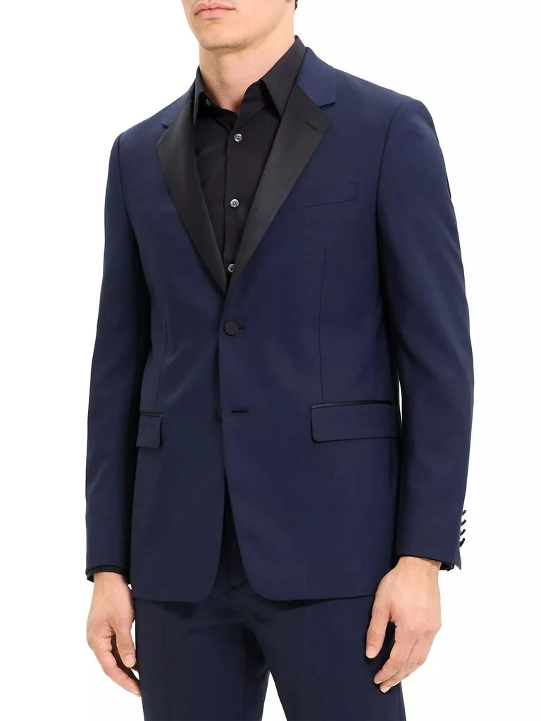 Theory Chambers Wool Two-Button Tuxedo Jacket 4