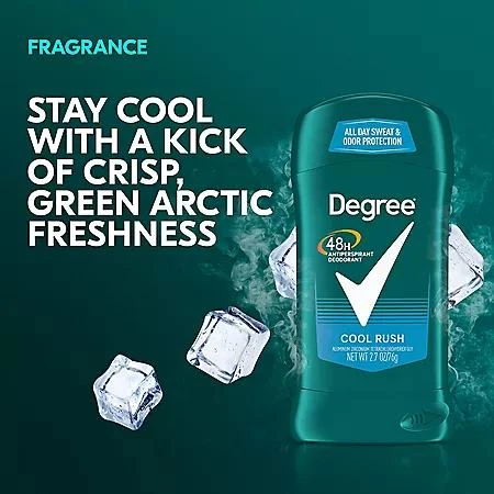 Degree Degree Men Dry Protection Antiperspirant, Cool Rush, 2.7 oz., 5 pk. 3
