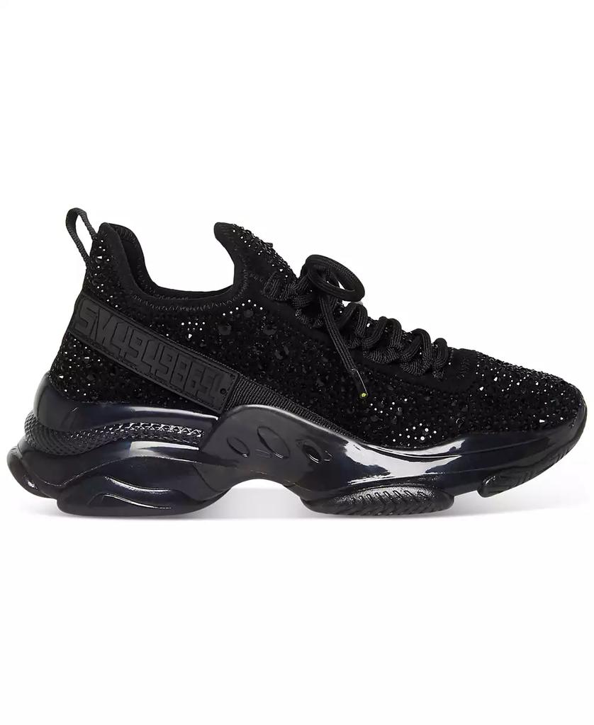 Steve Madden Women's Maxima Rhinestone-Trim Trainer Sneakers
