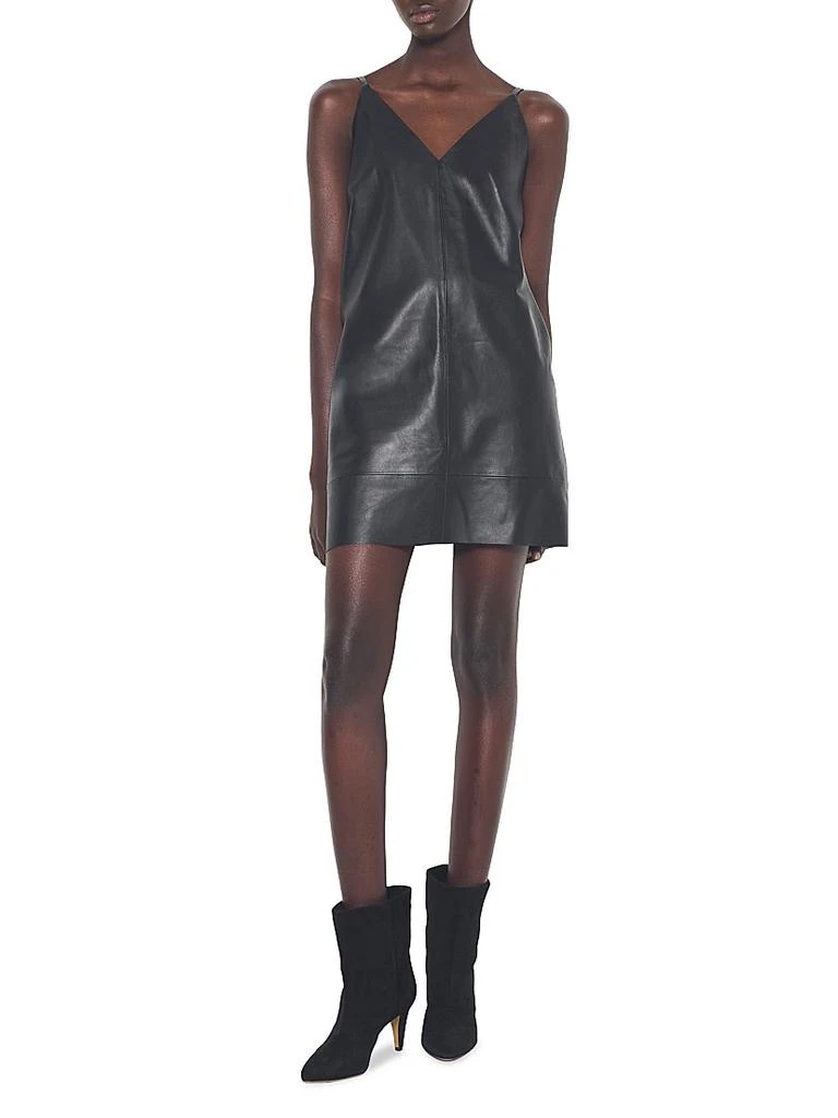chinese dress ladies CRAWFORD UPCYCLED LEATHER DRESS