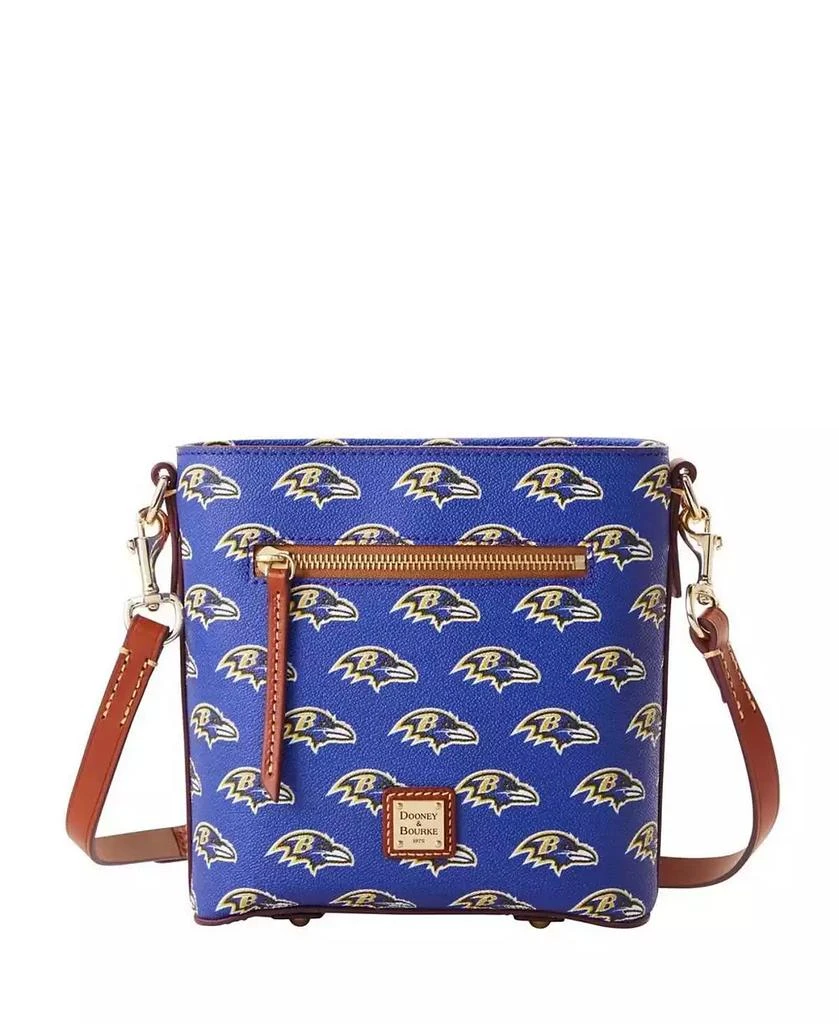 Dooney & Bourke Women's Baltimore Ravens Signature Small Zip Crossbody Purse 2