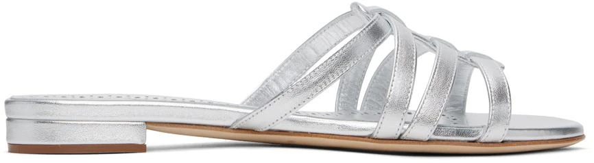 Manolo Blahnik Silver Riran Sandals 1