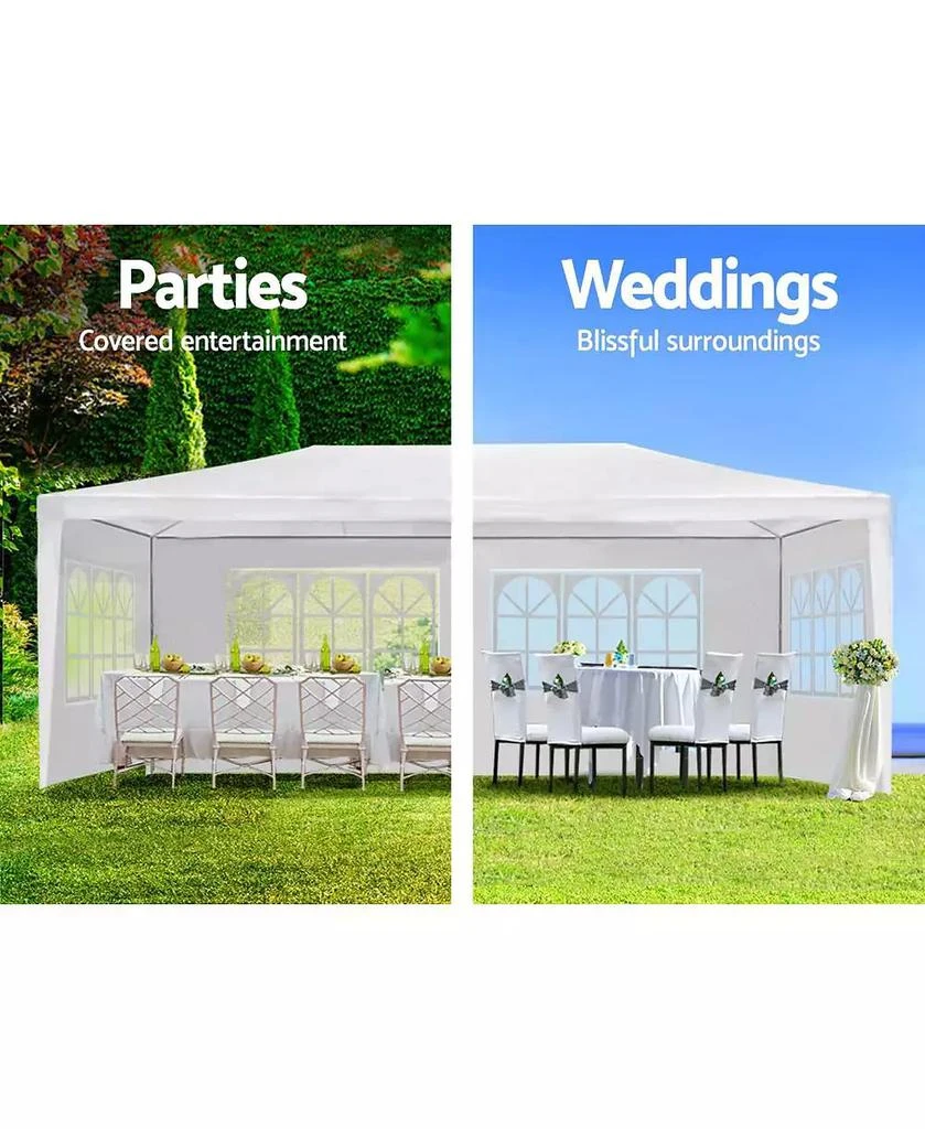 Flynama 10x20 Ft Outdoor Wedding Party Canopy Tent with 6 Removable Sidewalls Ropes and Stakes for Events Gatherings 7