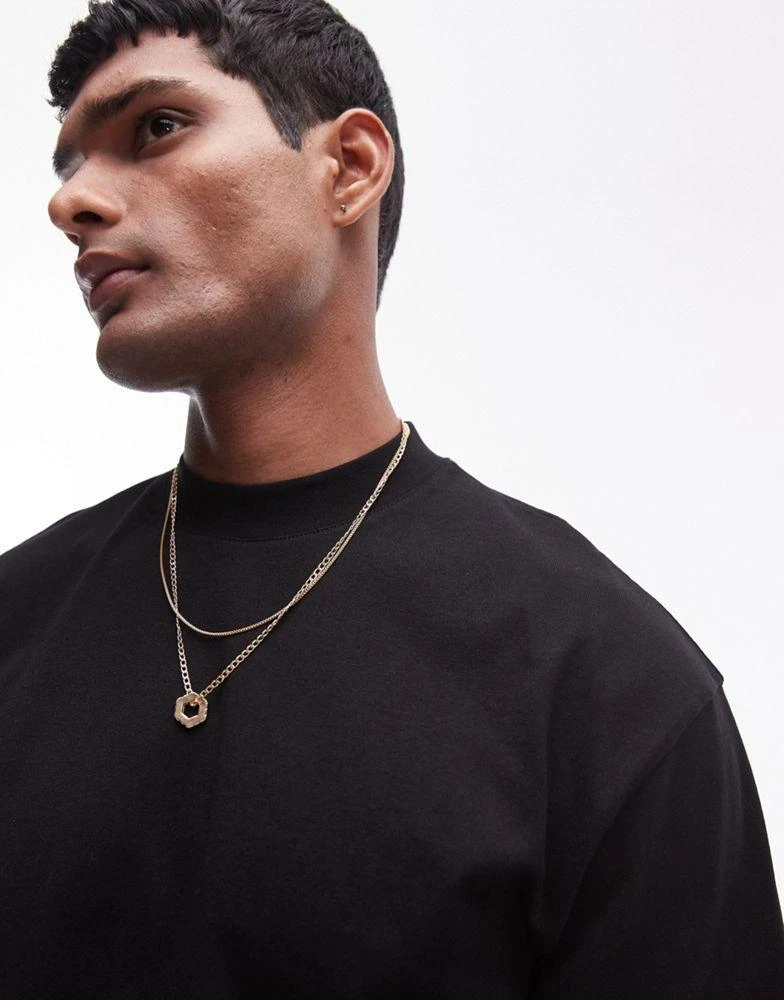 Topman Topman oversized fit t-shirt in black 2