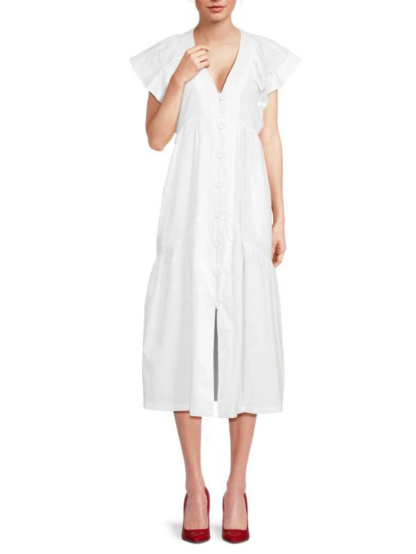 AREA Bea Button Down Midi-Dress 1
