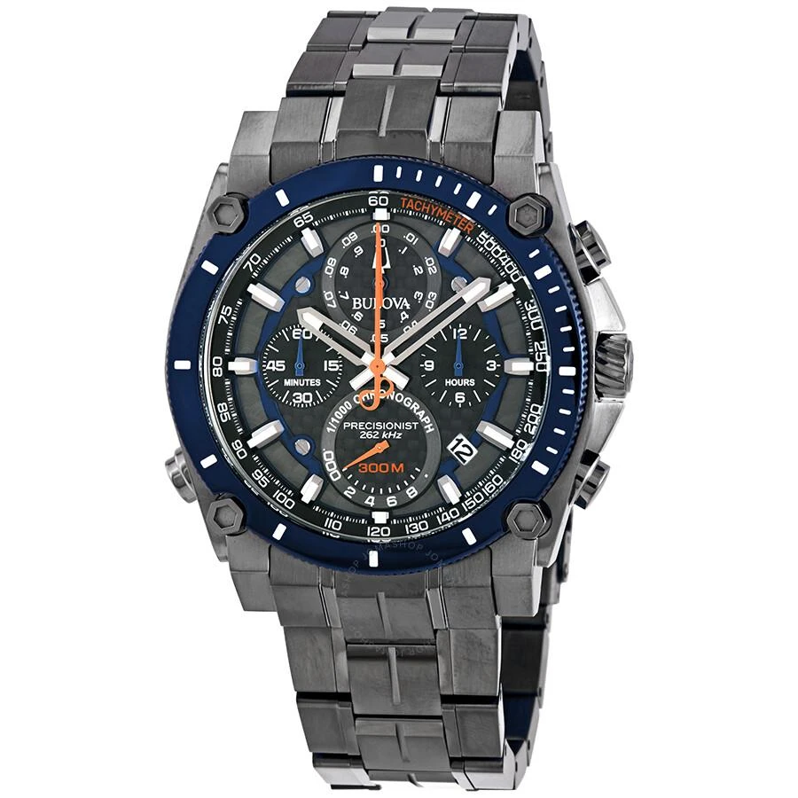 Bulova Precisionist Chronograph Quartz Black-Blue Dial Men's Watch 98B343 1
