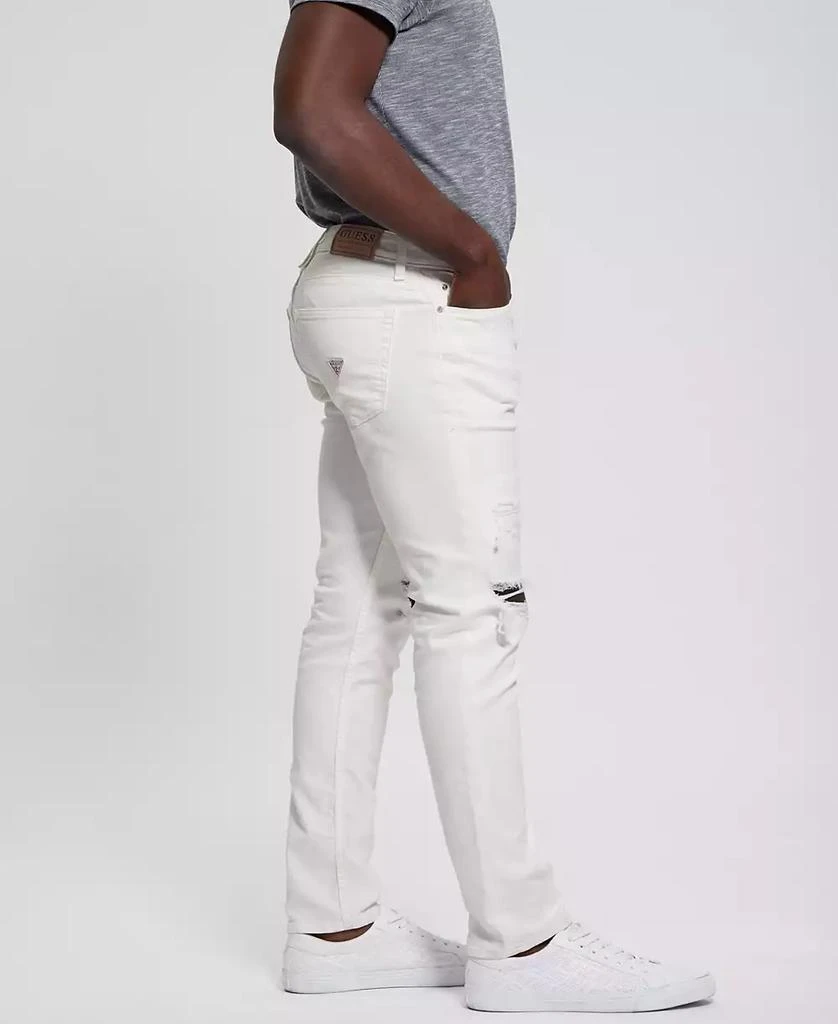 GUESS Men's Finnley White Tapered Jeans 3