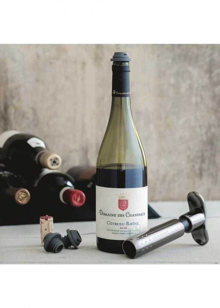 Le Creuset Wine accessories wa-137 metal wine pump and 3 stoppers 3