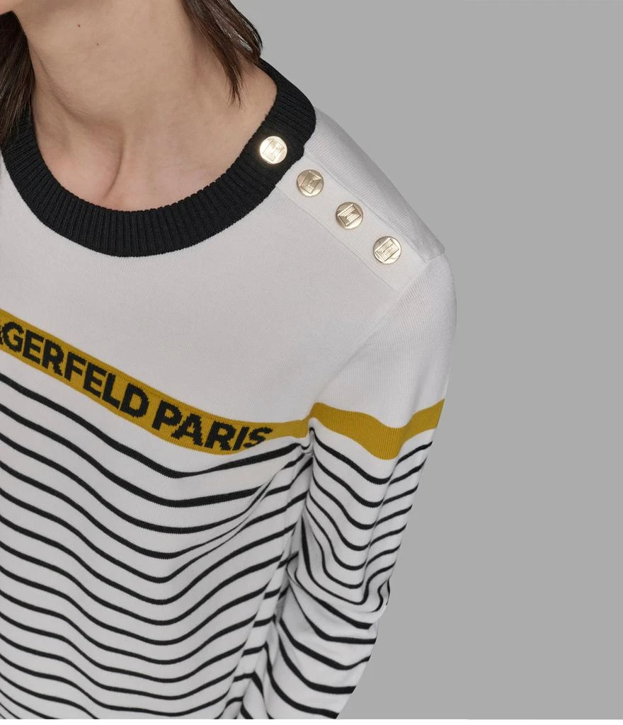 Karl Lagerfeld Paris STRIPED LOGO SWEATER 6