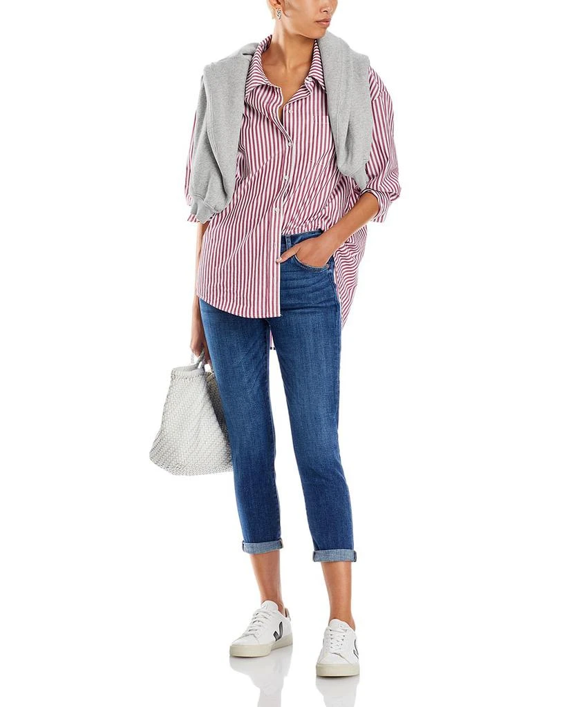 7 For All Mankind Josefina High Rise Cropped Boyfriend Jeans in Broken Twill Vanity 6