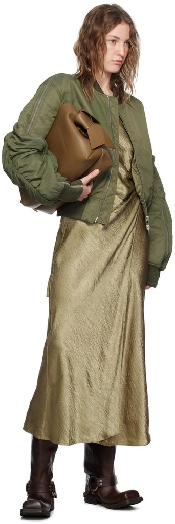 Acne Studios Khaki Wrap Maxi Dress 4