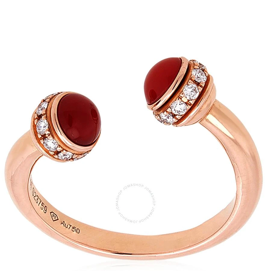 PIAGET Possession Rose Gold Chalcedony Diamond Open Ring 2