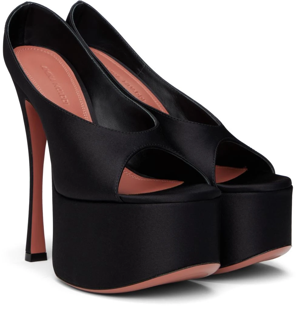 Amina Muaddi Black Anok Plateau Heeled Sandals 4