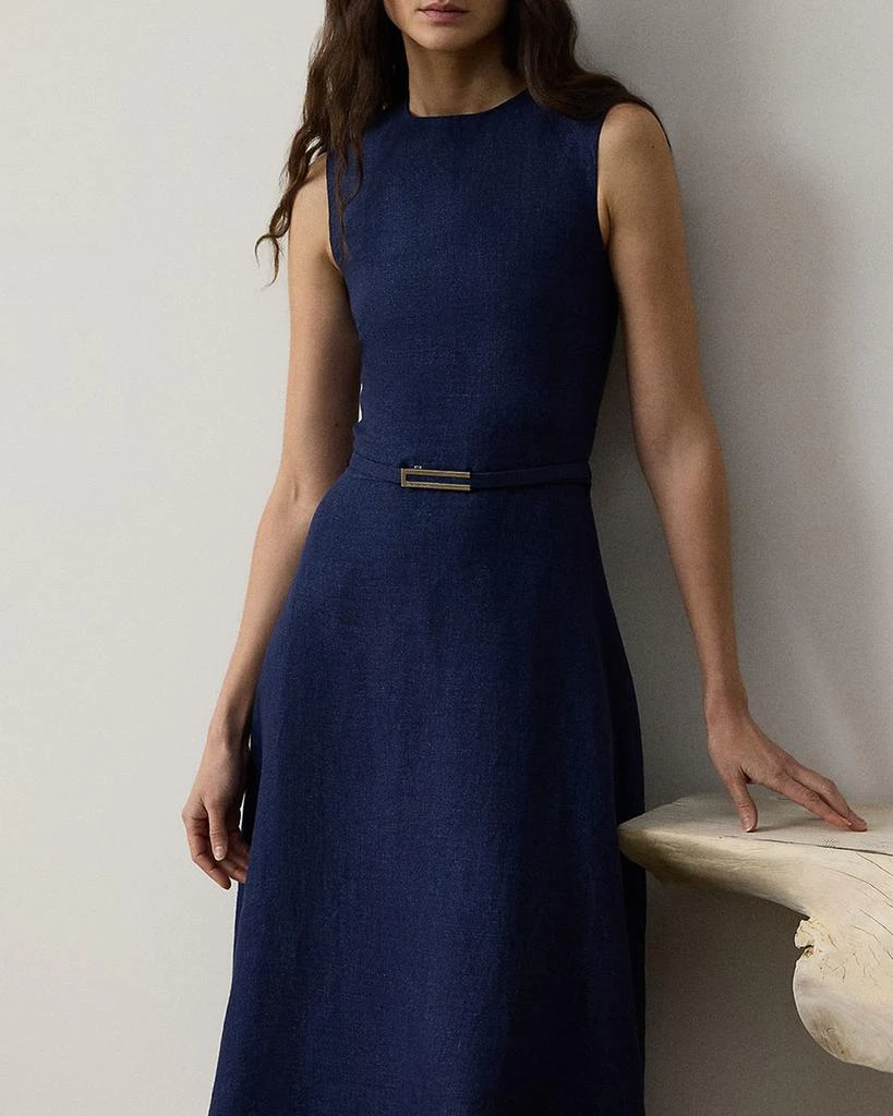 Ralph Lauren Briella Sleeveless Linen Dobby Midi Dress 4