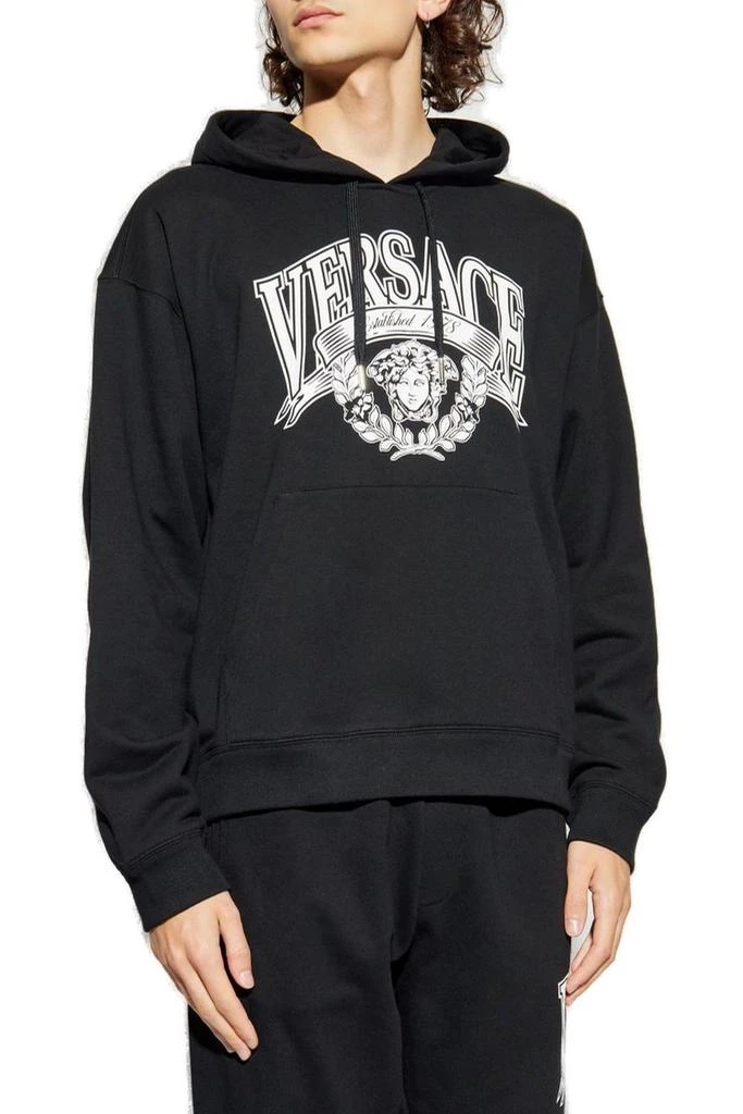Versace Versace Logo-Printed Drawstring Hoodie 2
