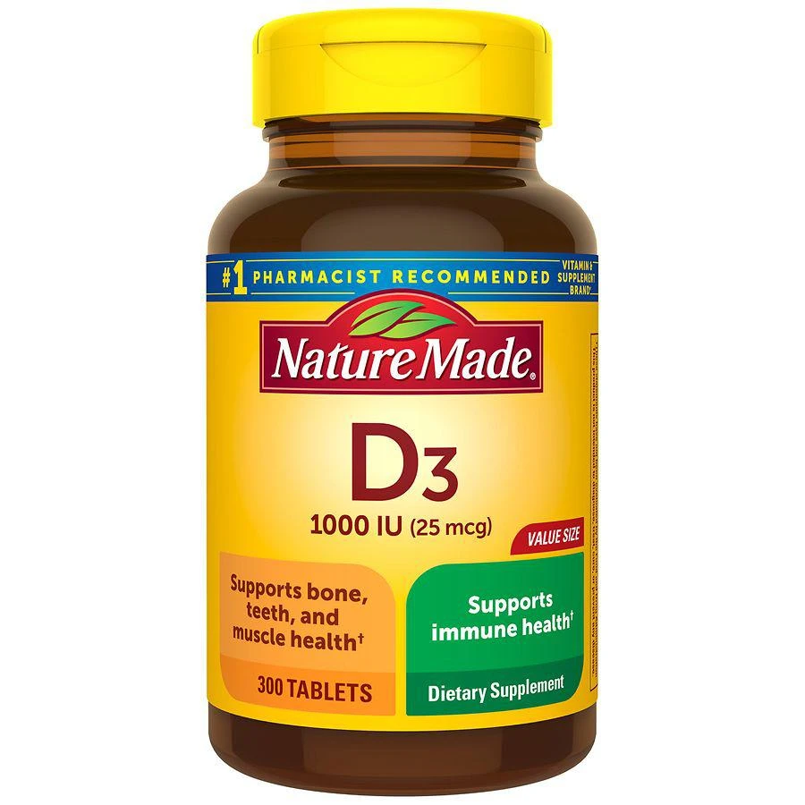 Nature Made Vitamin D3 1000 IU (25 mcg) Tablets 1