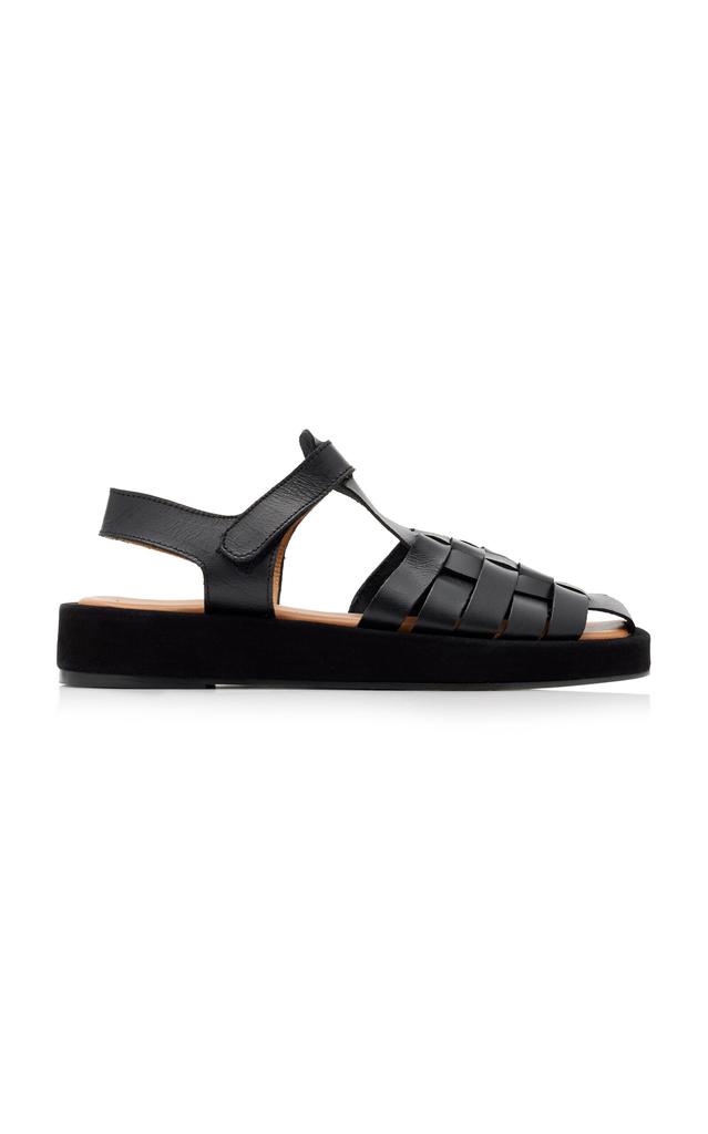 Flattered Flattered - Gigi Leather Sandals - Black - IT 36 - Moda Operandi