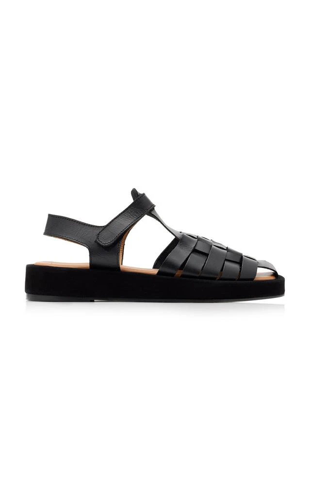 Flattered Flattered - Gigi Leather Sandals - Black - IT 36 - Moda Operandi 1