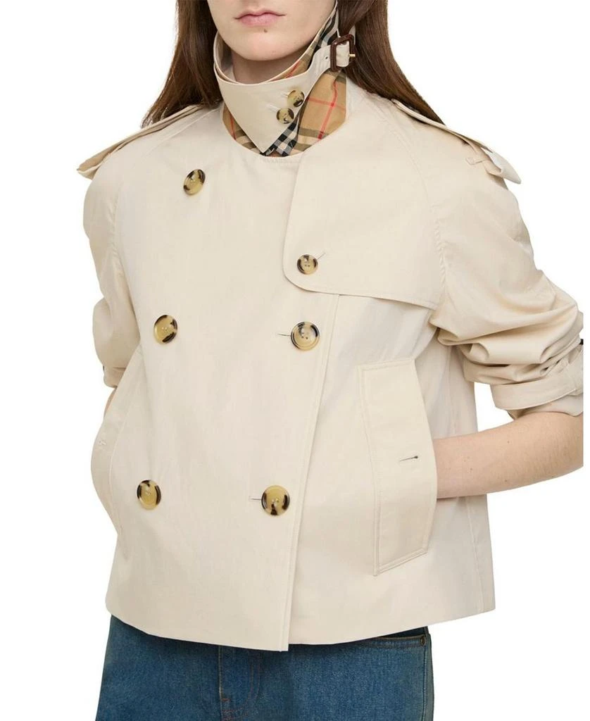 Burberry Cropped Tropical Gabardine Mayfair Trench Jacket 3