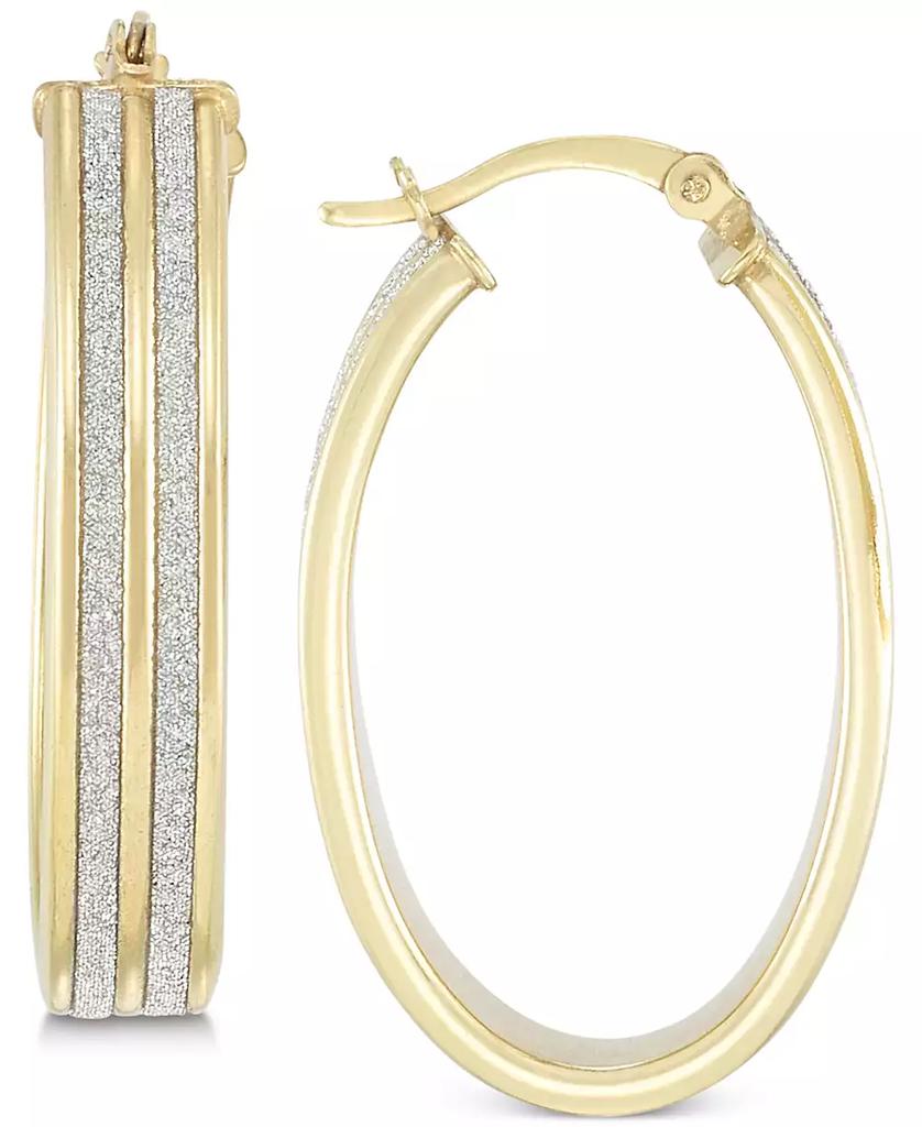 Simone I. Smith Glitter Hoop Earrings in 18k Yellow Gold Over Sterling Silver or Sterling Silver