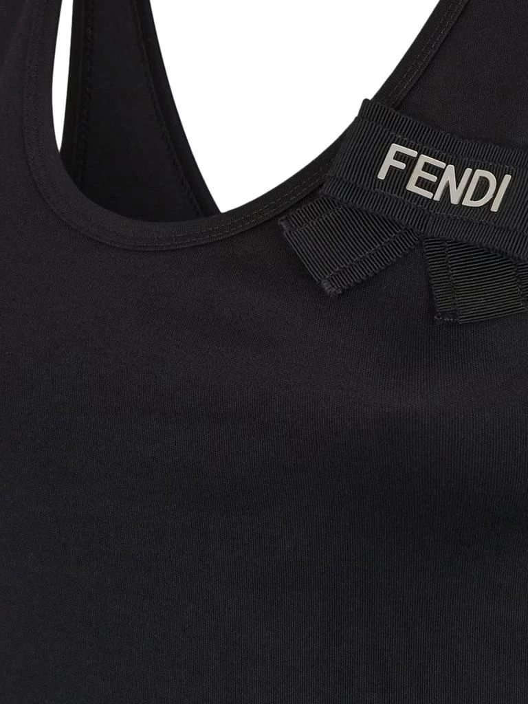 Fendi Fendi Logo Plaque Ribbon Detailed Tank Top 3