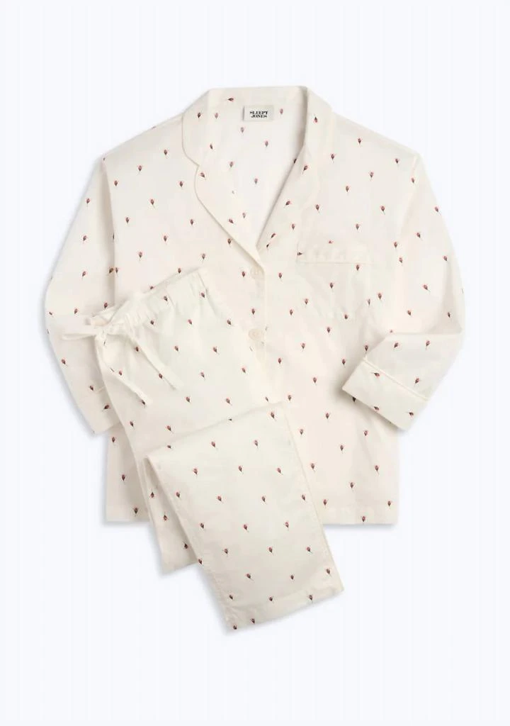 SLEEPY JONES Sleepy Jones - Women's Marina Rosette Pajama Set 1
